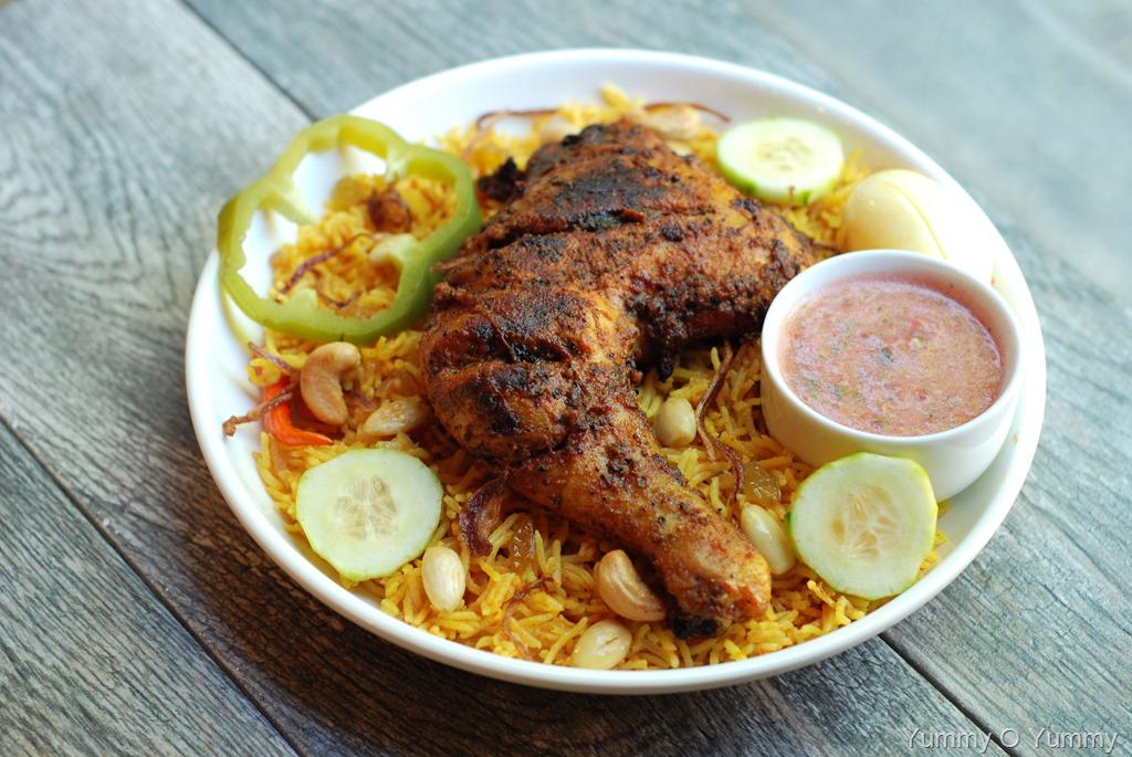 602. CHICKEN MANDI (1/2 CHICKEN GRILLED ON TOP OF MANDI RICE)