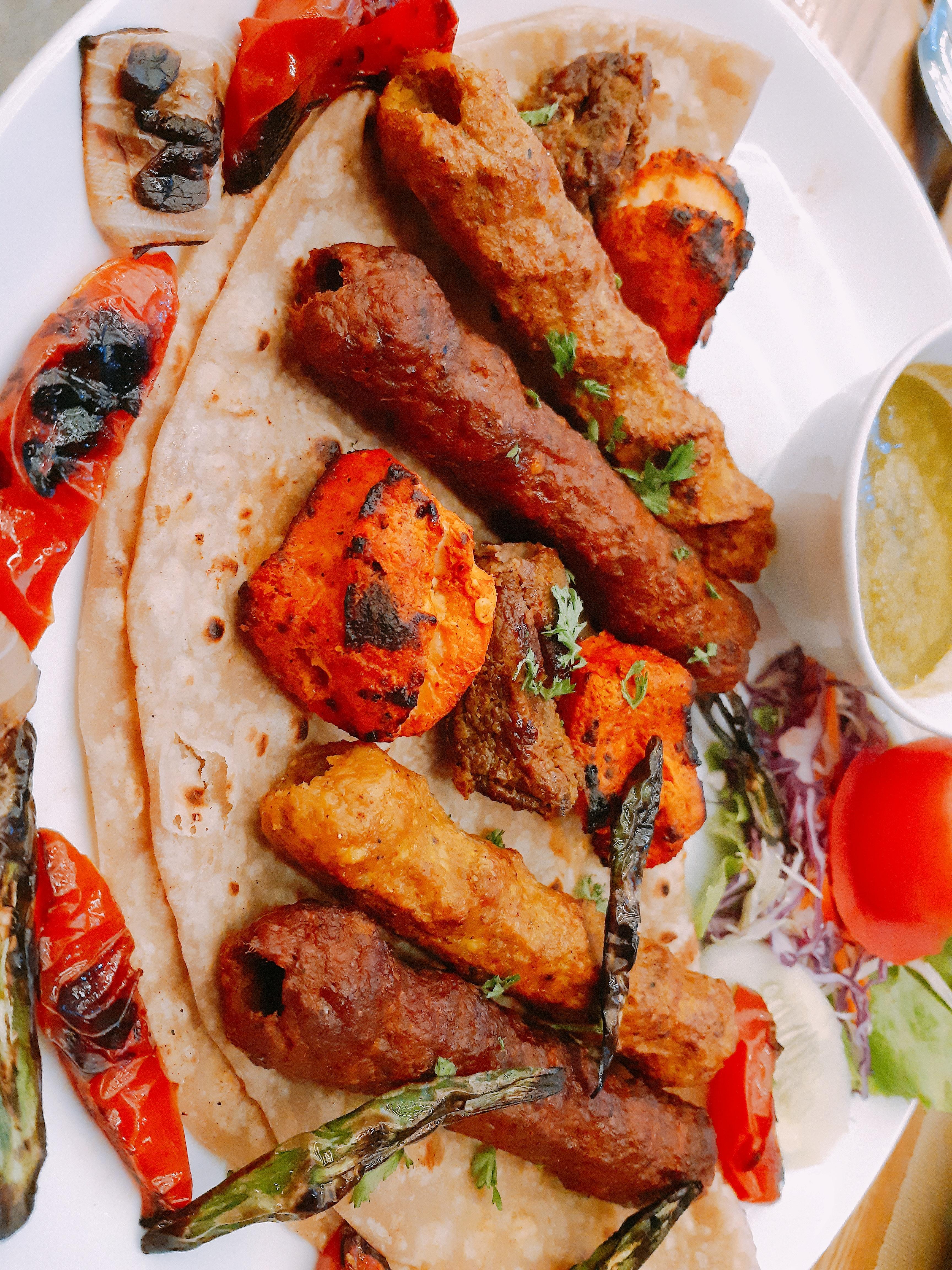 309. SEEKH KABAB COMBO WITH CHEESE NAAN